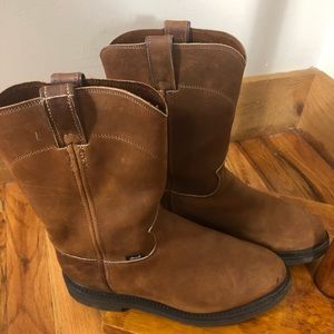 Justin M8/W10 Conductor Pullon 10” Brown Boots